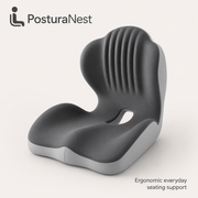 Ergonomic Seat Cushion with Lumbar Support – L-Shaped Memory Foam Back Rest with Removable Washable Cover for Office, Car & Home