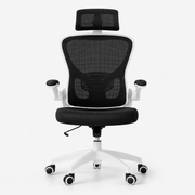 AeroFlex Ergonomic Mesh Office Chair with Adjustable Lumbar Support, 2D Headrest, Flip Up Armrests and Recline Tilt for Home Office