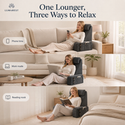Extra Large Memory Foam Bed Reading Pillow with Armrests – Comfortable Back Support Cushion for Reading, TV, Gaming & Relaxing