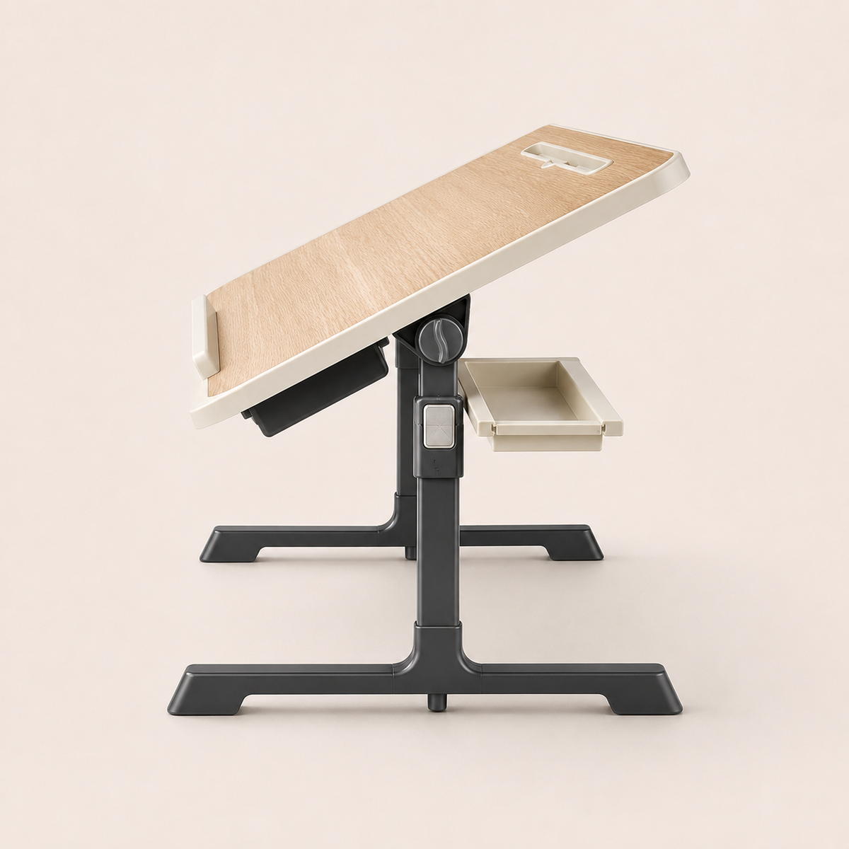 Adjustable Folding Laptop Bed Desk with Tilting Top, Tablet Slot & Storage Drawer