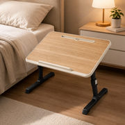 Adjustable Folding Laptop Bed Desk with Tilting Top, Tablet Slot & Storage Drawer