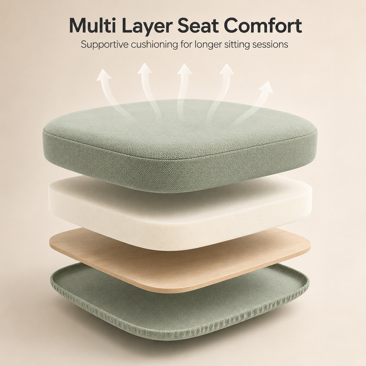 Ergonomic Office Chair with Flip-Up Armrests, Adjustable Height, Lumbar Support & Padded Seat for Home and Workspace