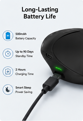 Ergonomic Vertical Wireless Mouse – Rechargeable Bluetooth Mouse with USB Receiver, 6 Buttons, Adjustable DPI and Quiet Clicks for Right-Handed Users
