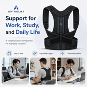 Adjustable Posture Support Belt for Men & Women – Comfortable Back and Shoulder Alignment Brace for Sitting, Standing & Daily Wear