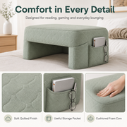 Oversized Reading Support Pillow with Side Pockets, Memory Foam Lap Desk Cushion for Reading, Gaming, Working and Relaxing