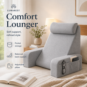 Extra Large Memory Foam Bed Reading Pillow with Armrests – Comfortable Back Support Cushion for Reading, TV, Gaming & Relaxing