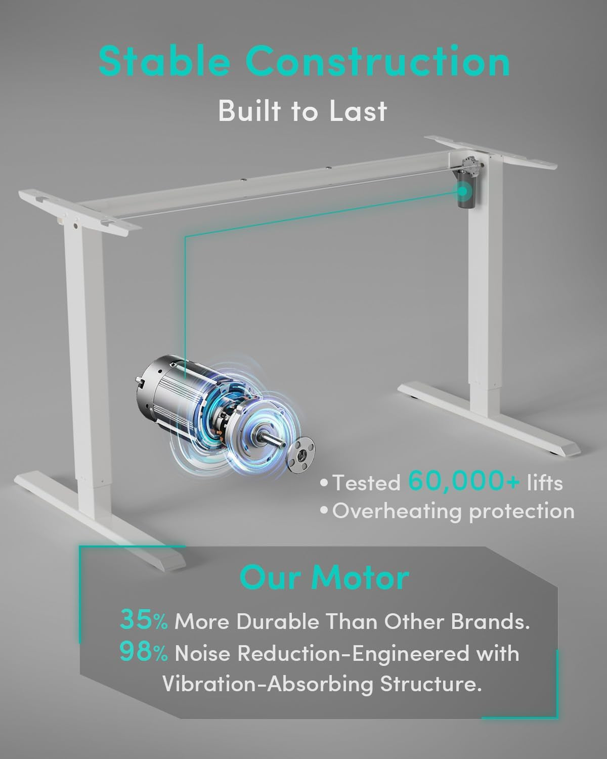 FEZIBO Height Adjustable Electric Standing Desk 100 x 60 cm with Digital Display Panel, Ergonomic Sit-Stand Home Office Desk featuring Splice Board and White Wood Grain Finish
