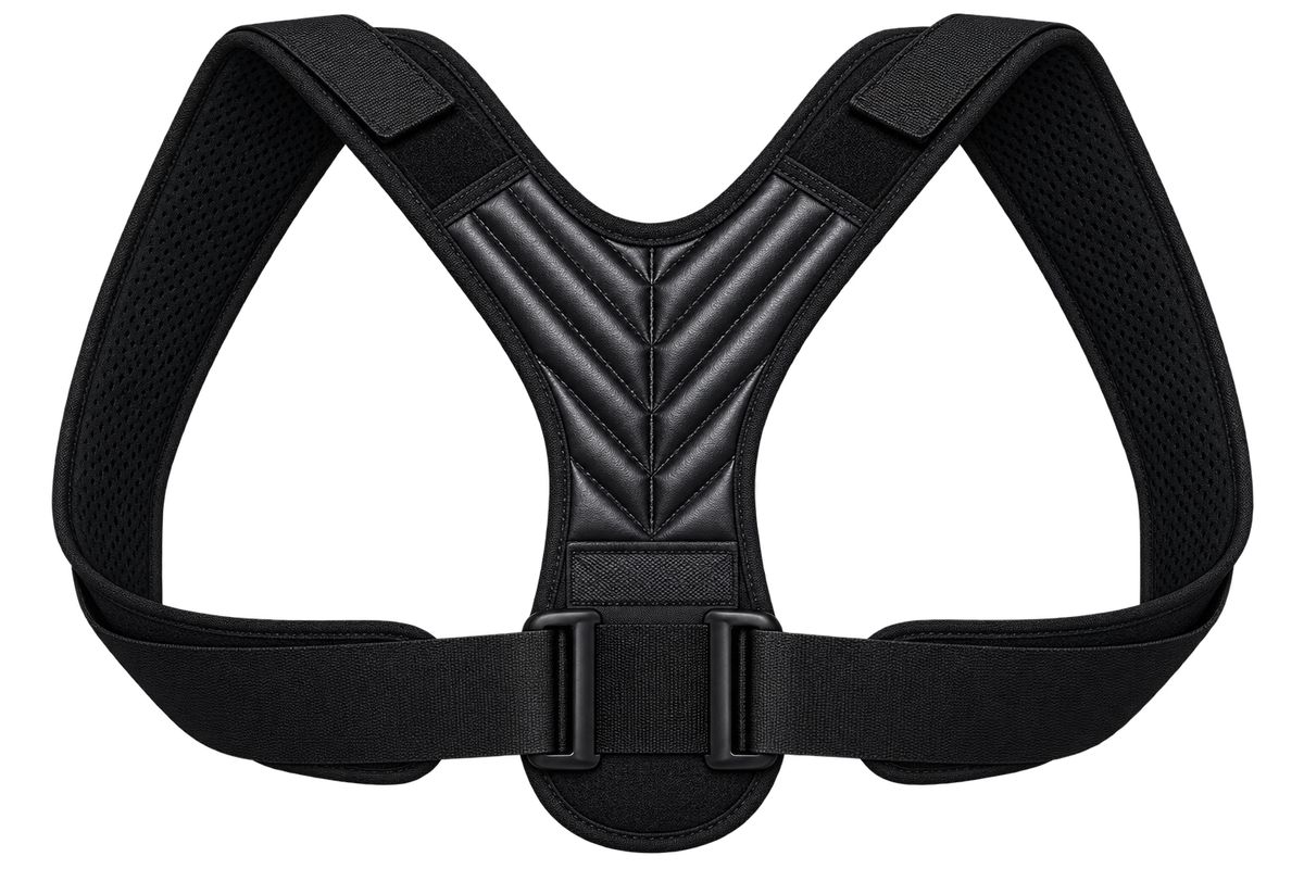 Adjustable Back & Shoulder Support Brace for Men and Women – Posture Support Belt with Comfortable Straps for Everyday Wear
