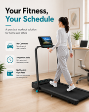 FlexStride 6-in-1 Incline Treadmill for Home & Office | 3 Control Options, 3.0HP Motor, Up to 10 km/h, 145KG Capacity
