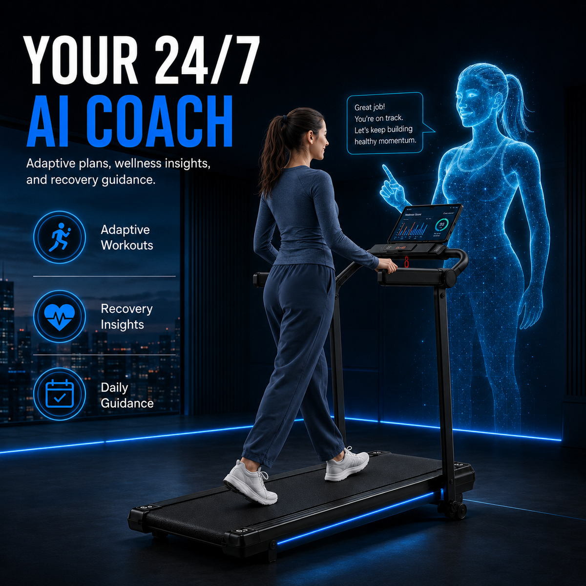 Foldable Walking Pad Treadmill with 6% Incline – Compact Under Desk Treadmill with 6/12 km/h Speed Options, App Connectivity & 136 kg Capacity