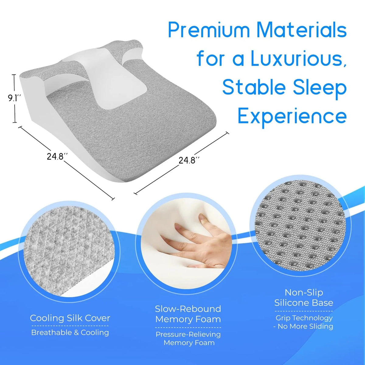 Elevate Your Comfort with Our Ergonomic Bed Wedge Pillow for Acid Reflux and Ultimate Relaxation