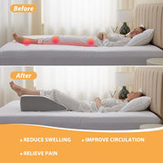 Elevate Your Comfort: 8-Inch Memory Foam Leg Wedge Pillow for Restful Sleep and Relaxation