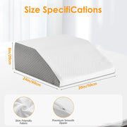 Elevate Your Comfort: 8-Inch Memory Foam Leg Wedge Pillow for Restful Sleep and Relaxation