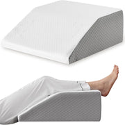 Elevate Your Comfort: 8-Inch Memory Foam Leg Wedge Pillow for Restful Sleep and Relaxation