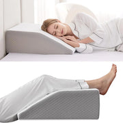 Elevate Your Comfort: 8-Inch Memory Foam Leg Wedge Pillow for Restful Sleep and Relaxation