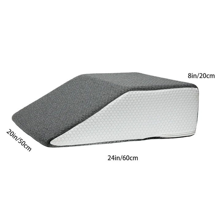 Elevate Your Comfort: 8-Inch Memory Foam Leg Wedge Pillow for Restful Sleep and Relaxation