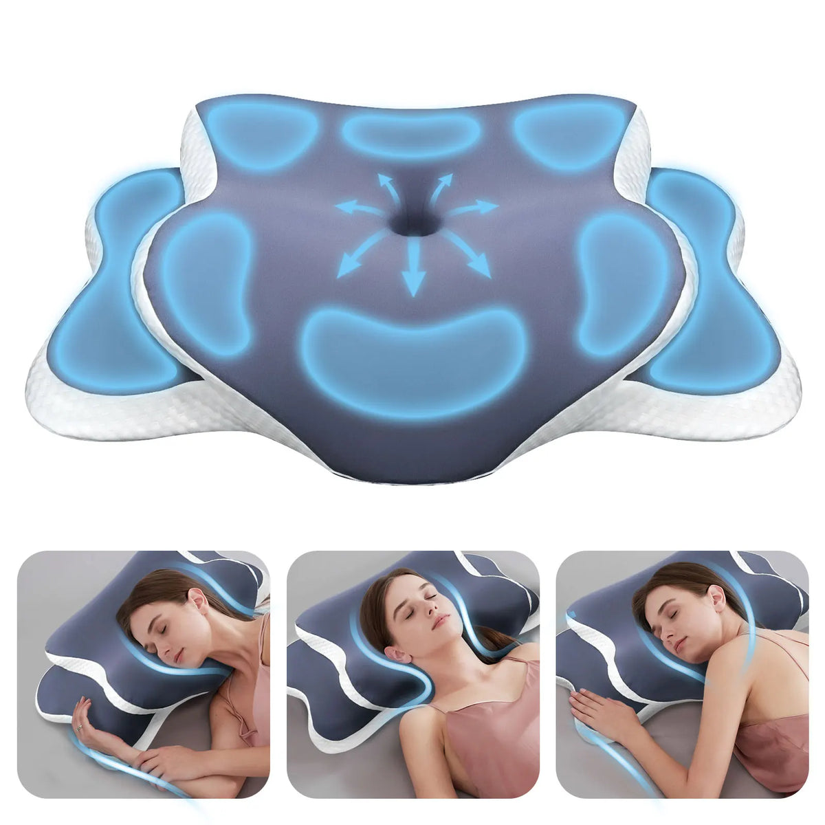 Transform Your Sleep with Our Ergonomic Memory Foam Cervical Pillow - Ultimate Neck Support for All Sleep Positions, Perfect for Relieving Neck Pain!